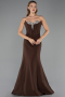 Robe Queue de Poisson Longue Brun ABU6526