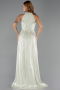 Robe de Soirée Longue Mousseline Menthe ABU6614