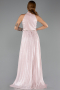 Robe de Soirée Longue Mousseline Poudre ABU6614
