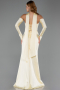 Robe de Soirée Longue Satin Jaune ABU6616
