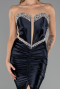 Robe de Soirée Longue Bleu Marine ABU6606