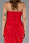 Robe de Soirée Longue Mousseline Rouge ABU6589