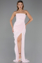 Robe de Soirée Longue Mousseline Poudre ABU6589