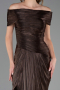 Robe de Soirée Longue Mousseline Brun ABU6581