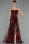 Robe de Soirée Longue Rouge Bordeaux ABU3360