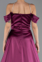 Robe de Soirée Longue Satin Prune ABU6638