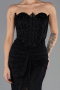 Robe de Soirée Longue Dantelle Noir ABU6639