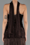 Robe de Soirée Longue Mousseline Brun ABU6643
