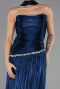 Robe de Soirée Longue Mousseline Bleu Marine ABU6644