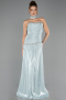 Robe de Soirée Longue Mousseline Menthe ABU6644