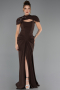 Robe de Soirée Longue Brun ABU6645