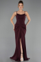 Robe de Soirée Longue Couleur Cerise ABU6645