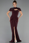 Robe de Soirée Longue Couleur Cerise ABU6645