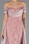 Robe de Soirée Longue Perlé Poudre ABU6329