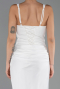 Robe de Soirée Longue Satin Blanc ABU6649