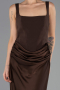 Robe de Soirée Longue Satin Brun ABU6649
