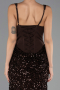 Robe de Soirée Longue Squameuse Brun ABU6650