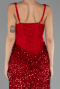 Robe de Soirée Longue Squameuse Rouge ABU6650