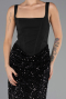 Robe de Soirée Longue Squameuse Noir ABU6650