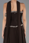 Robe de Soirée Longue Mousseline Brun ABU6651