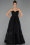 Robe de Soirée Longue Noir ABU6408