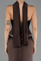 Robe de Soirée Longue Satin Brun ABU6655