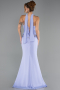 Robe de Soirée Longue Satin Lilas ABU6655
