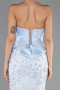 Robe de Soirée Longue Dantelle Bleu clair ABU6656