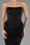 Robe de Soirée Longue Dantelle Noir ABU6656