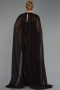 Robe de Soirée Grande Taille Longue Perlé Brun ABU6545