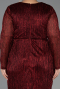 Robe De Soirée Grande Taille Longue Rouge Bordeaux ABU6609