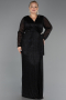 Robe De Soirée Grande Taille Longue Noir ABU6609