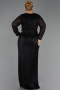 Robe De Soirée Grande Taille Longue Noir ABU6609