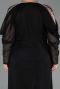 Robe Grande Taille Longue Noir ABU6658