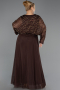 Robe De Soirée Grande Taille Longue Brun ABU6611