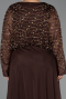 Robe De Soirée Grande Taille Longue Brun ABU6611
