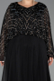 Robe De Soirée Grande Taille Longue Noir ABU6611