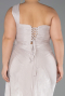 Robe De Soirée Grande Taille Longue Mousseline Vison ABU6631