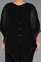 Robe De Invitation Grande Taille Mousseline Noir ABT139