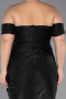 Robe De Invitation Grande Taille Midi Mousseline Noir ABK2701