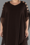 Robe Grande Taille Mousseline Brun ABT080