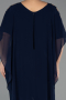 Robe Grande Taille Mousseline Bleu Marine ABT080