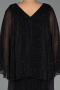 Robe de Soirée Grande Taille Longue Pierreux Noir ABU6653