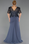 Robe de Soirée Grande Taille Longue Anthracite ABU6618