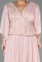 Robe De Soirée Grande Taille Longue Mousseline Poudre ABU6619