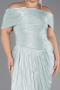 Robe De Soirée Grande Taille Longue Mousseline Menthe ABU6604