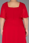 Robe de Soirée Grande Taille Longue Mousseline Rouge ABU6663