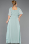 Robe de Soirée Grande Taille Longue Mousseline Menthe ABU6663