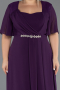 Robe de Soirée Grande Taille Longue Mousseline Violet ABU6663