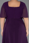 Robe de Soirée Grande Taille Longue Mousseline Violet ABU6663